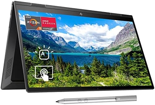 HP Envy x360 2-in-1 Laptop， 15.6 FHD Touchscreen， AMD Ryzen 5 5625U Processor， 32GB RAM， 1TB SSD， Webcam， Backlit Keyboard， HDMI， Wi-Fi 6， Windows 11 Home， Stylus Pen Included